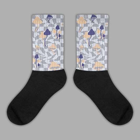 Jordan 4 Retro Frozen Moments DopeSkill Sublimated Socks Mushroom Graphic Streetwear