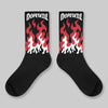 Bred Velvet 11s DopeSkill Sublimated Socks FIRE Graphic