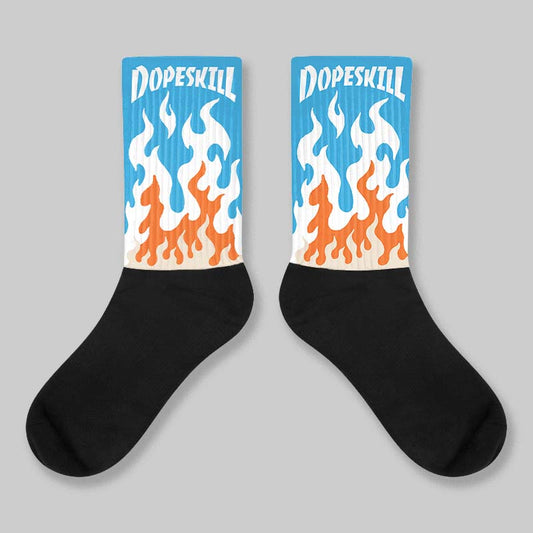 UNC Reimagined 1s DopeSkill Sublimated Sock FIRE Graphic