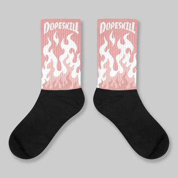Dusty Rose 40s DopeSkill Sublimated Sock FIRE Graphic