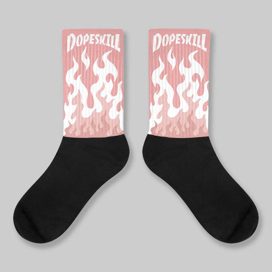 Dusty Rose 40s DopeSkill Sublimated Sock FIRE Graphic