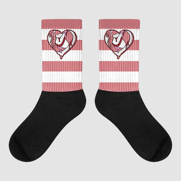 Valentine's Day Collection DopeSkill Sublimated Socks Horizontal Stripes Graphic