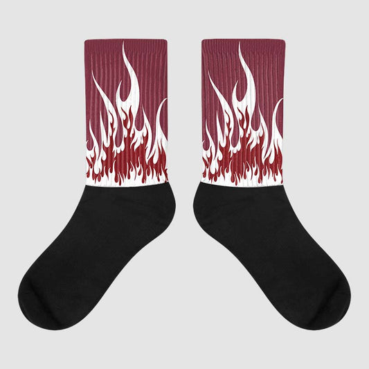 Jordan 1 Retro High OG “Team Red” DopeSkill Sublimated Socks FIRE Graphic Streetwear