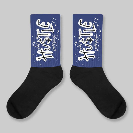 Rare Air Deep Royal Blue 1s DopeSkill Sublimated Sock Hustle Graphic