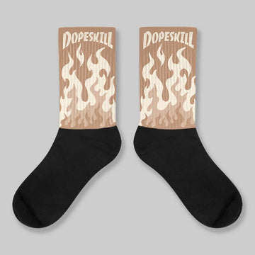 Cozy Girl 4s DopeSkill Sublimated Sock FIRE Graphic