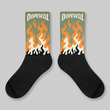 Undefeated x 4s OG DopeSkill Sublimated Sock FIRE Graphic