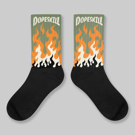 Undefeated x 4s OG DopeSkill Sublimated Sock FIRE Graphic