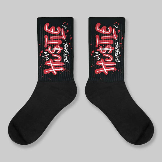 Bred Velvet 11s DopeSkill Sublimated Socks Hustle Graphic