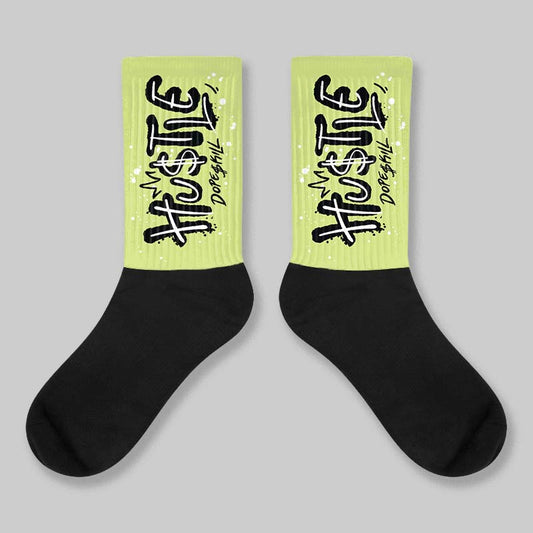 Luminous Green 5s DopeSkill Sublimated Sock Hustle Graphic