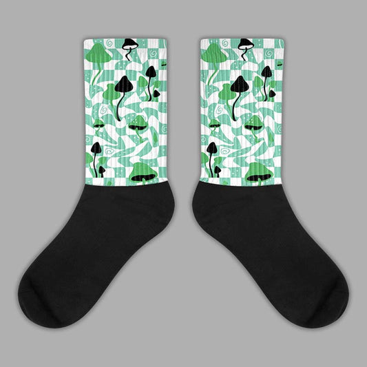 Jordan 1 High OG Green Glow DopeSkill Sublimated Socks Mushroom  Graphic Streetwear