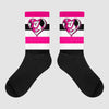 Jordan 1 Low GS “Fierce Pink” Dopeskill Sublimated Socks Horizontal Stripes Graphic Streetwear