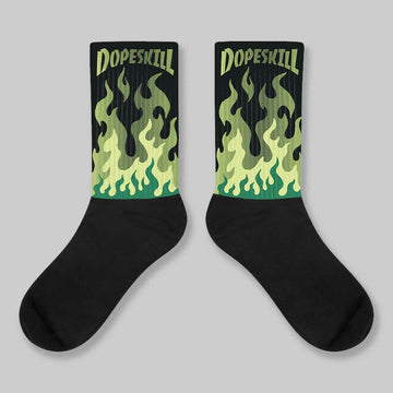 Foamposite One "Pine Green" DopeSkill Sublimated Sock FIRE Graphic