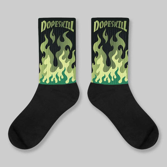 Foamposite One "Pine Green" DopeSkill Sublimated Sock FIRE Graphic