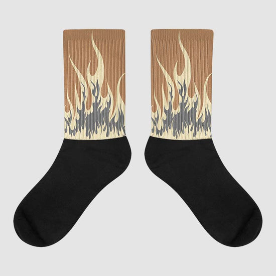 Jordan 6 WMNS Gore-Tex Brown Kelp DopeSkill Sublimated Socks FIRE Graphic Streetwear