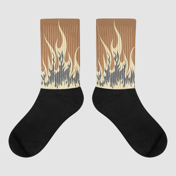 Jordan 6 WMNS Gore-Tex Brown Kelp DopeSkill Sublimated Socks FIRE Graphic Streetwear