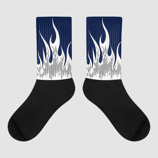 Jordan Spiz’ike Low “White/Obsidian” DopeSkill Sublimated Socks FIRE Graphic Streetwear