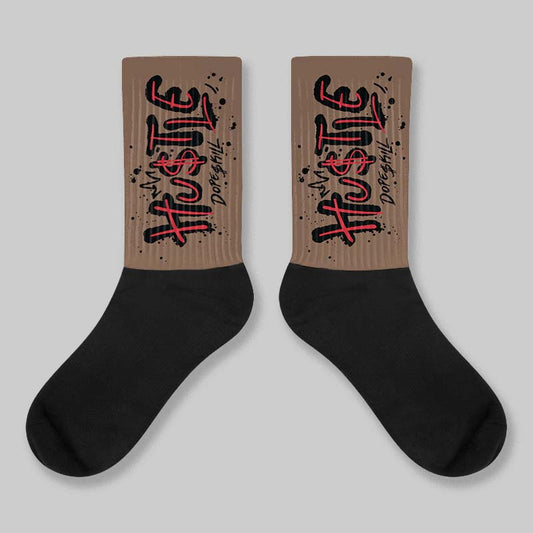 Olive 9s DopeSkill Sublimated Socks Hustle Graphic