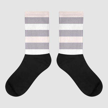 Jordan 2 Cement Grey DopeSkill Sublimated Socks Horizontal Stripes Graphic Streetwear