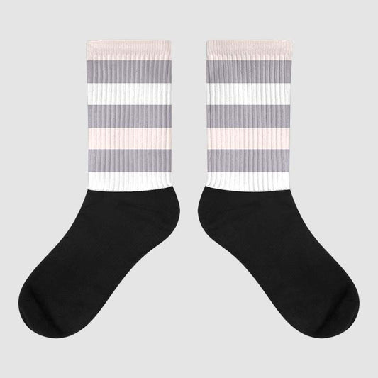 Jordan 2 Cement Grey DopeSkill Sublimated Socks Horizontal Stripes Graphic Streetwear