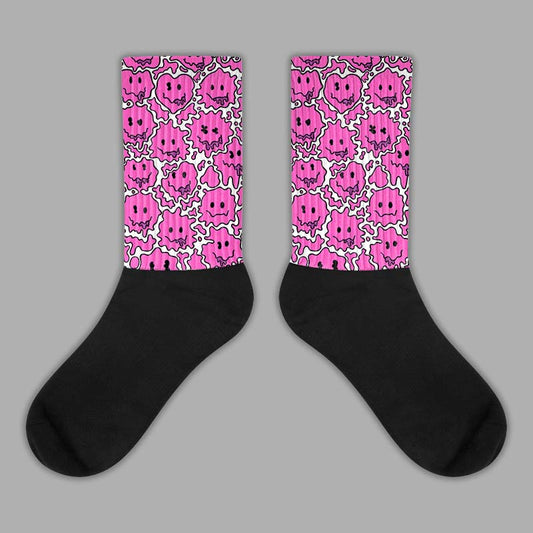 Jordan 4 GS “Hyper Violet” DopeSkill Sublimated Socks Slime Graphic Streetwear