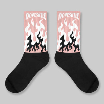 Rust Pink 1s 2025 DopeSkill Sublimated Sock FIRE Graphic