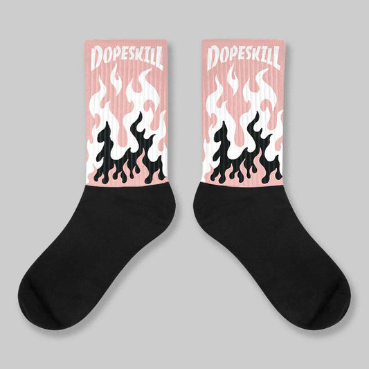 Rust Pink 1s 2025 DopeSkill Sublimated Sock FIRE Graphic