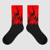 Jordan 1 Retro High OG "Satin Bred" DopeSkill Sublimated Socks FIRE Graphic Streetwear