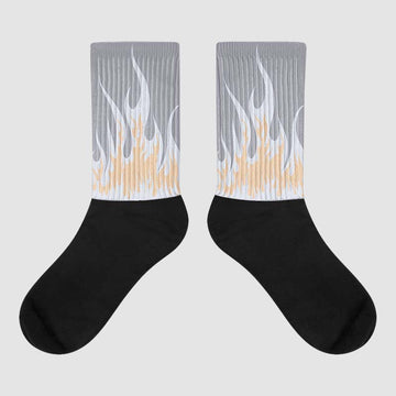 Jordan 4 Retro Frozen Moments DopeSkill Sublimated Socks FIRE Graphic Streetwear