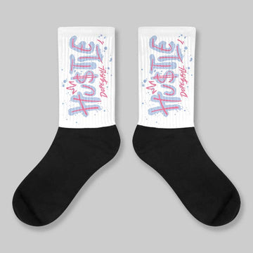 Cobalt Bliss 3s DopeSkill Sublimated Sock Hustle Graphic