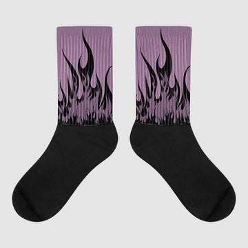 Jordan 2 “Mauve/Off-Noir” DopeSkill Sublimated Socks FIRE Graphic Streetwear