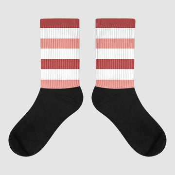 Jordan 13 “Dune Red” DopeSkill Sublimated Socks Horizontal Stripes Graphic Streetwear