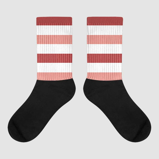 Jordan 13 “Dune Red” DopeSkill Sublimated Socks Horizontal Stripes Graphic Streetwear