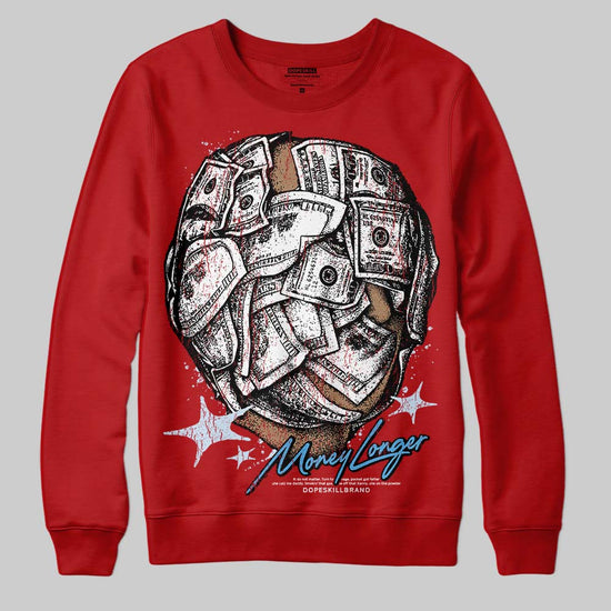 Jordan 11 Retro Cherry DopeSkill Sweatshirt Money Longer Graphic Streetwear - Red