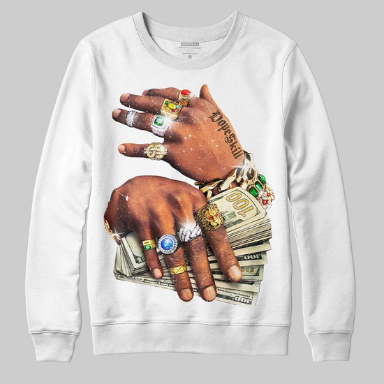 'Prosperous Hands' DopeSkill Graphic Sweatshirt Streetwear - White