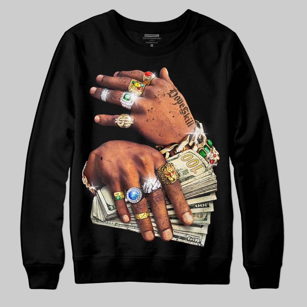 'Prosperous Hands' DopeSkill Graphic Sweatshirt Streetwear - Black