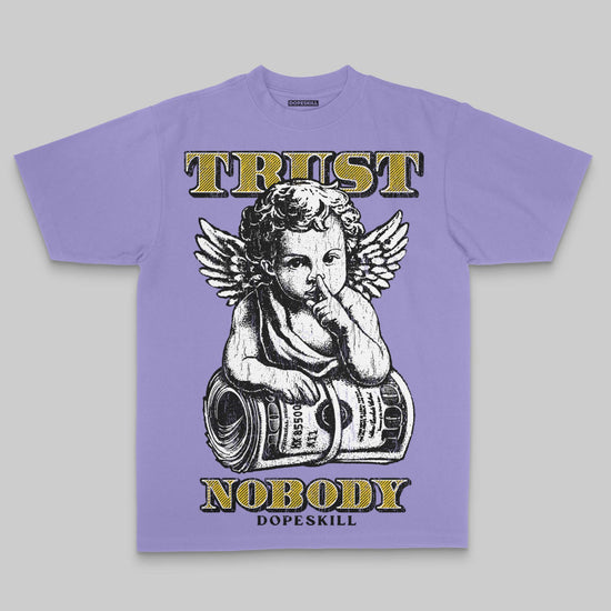 Purple Oversize Print Trust Nobody DopeSkill Graphic Premium T-shirt Streetwear - Violet