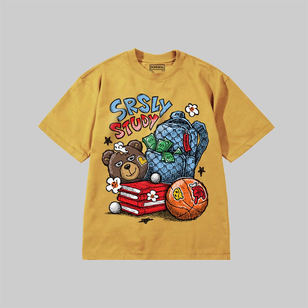 SRSLY Study DopeSkill Premium T-shirt Streetwear - Mustard