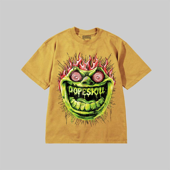 Hellfire DopeSkill Premium T-shirt Streetwear - Mustard