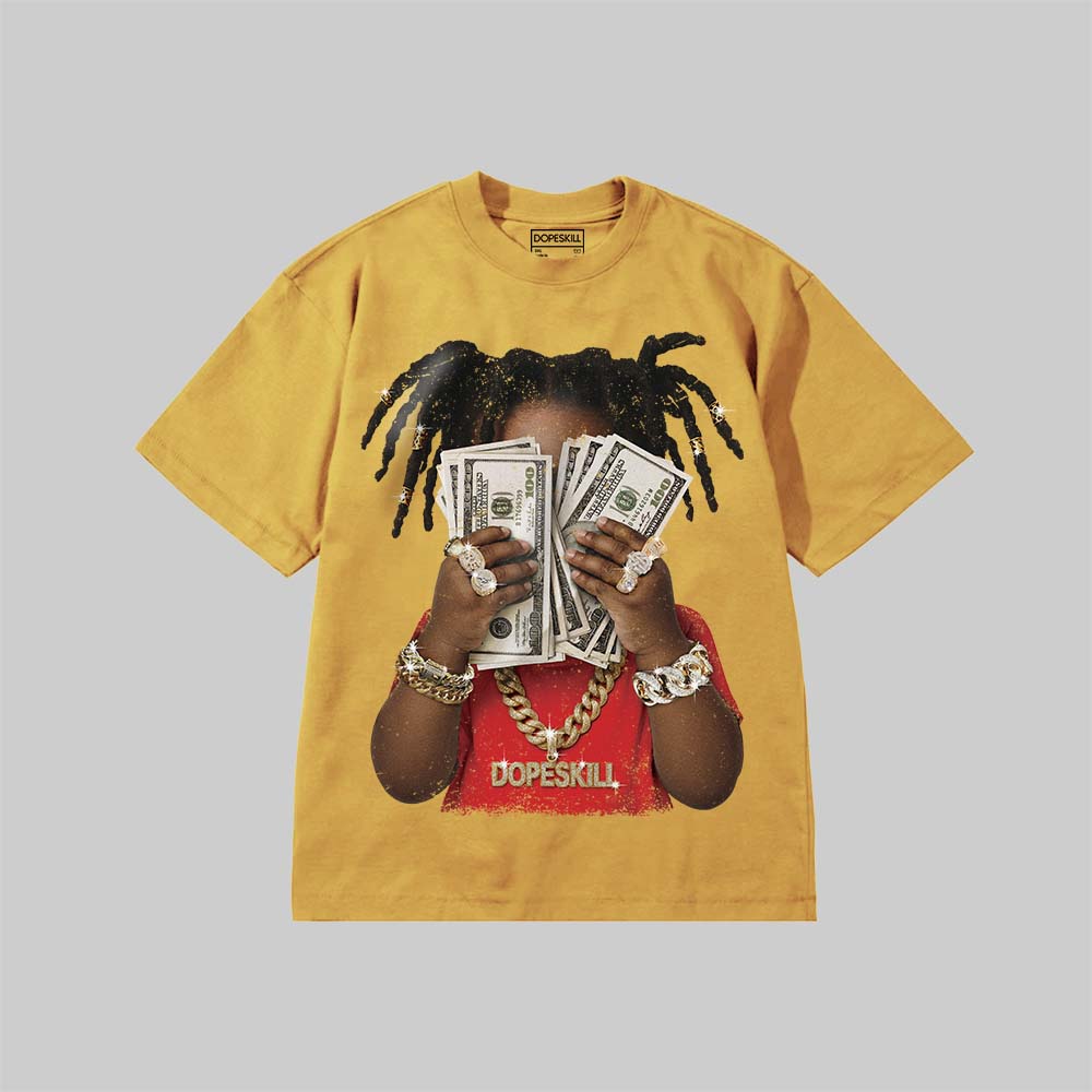 Rich Youth DopeSkill Premium T-shirt Streetwear - Mustard 