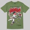 Travis Scott x Jordan 1 Medium Olive DopeSkill  Olive T-shirt Nevermind Graphic Streetwear