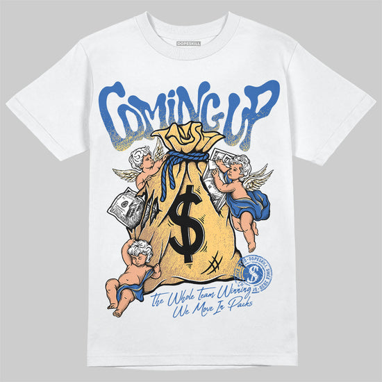 Travis Scott x Air Jordan 1 Low OG “Canary” DopeSkill T-Shirt Money Bag Coming Up Graphic Streetwear  White 