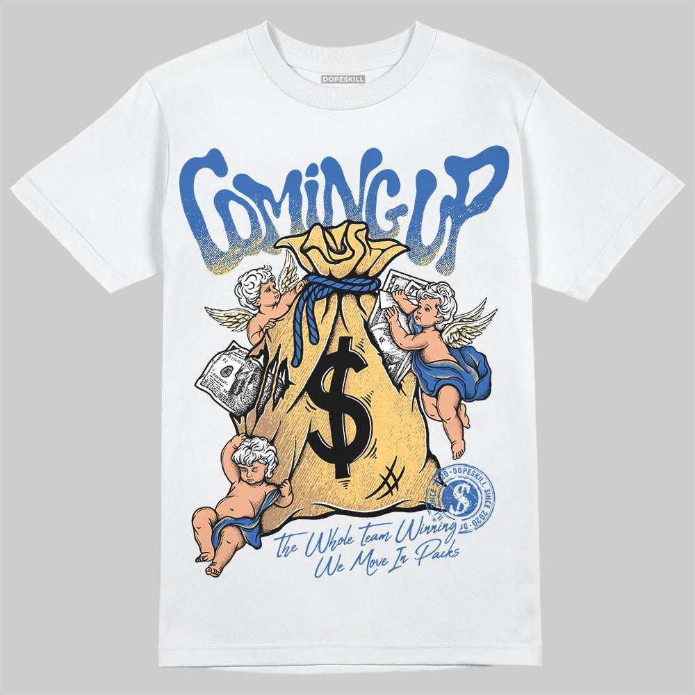 Travis Scott x Air Jordan 1 Low OG “Canary” DopeSkill T-Shirt Money Bag Coming Up Graphic Streetwear  White 