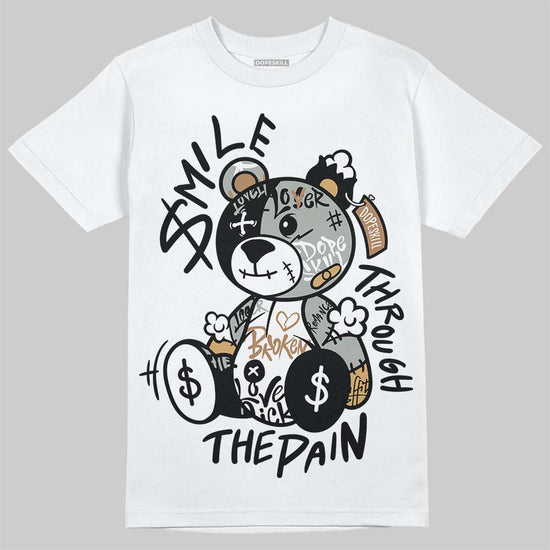 New Balance 1906R ‘White Gold’ DopeSkill T-Shirt Smile Through The Pain Graphic Streetwear - White