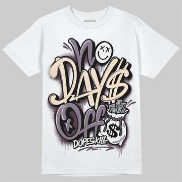 A Ma Maniere x Air Jordan 4 "Phantom" DopeSkill T-Shirt No Days Off Graphic Streetwear - White