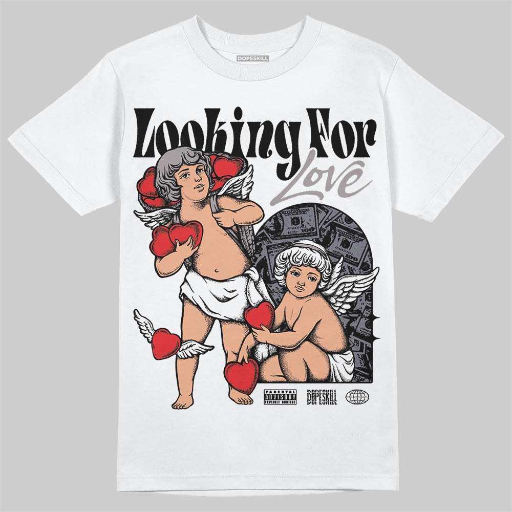 Lanvin Curb Sneakers White Anthracite DopeSkill T-Shirt Looking For Love Graphic Streetwear - White