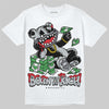 Jordan 12 Black Wolf Grey DopeSkill T-Shirt Born To Be Rich Graphic Streetwear - White 