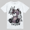 A Ma Maniére x Air Jordan 3 Black Violet Ore DopeSkill T-shirt Smile Through The Pain Graphic Streetwear - White