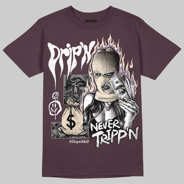 A Ma Maniere x Air Jordan 4 "Phantom" DopeSkill Maroon T-shirt Drip'n Never Tripp'n Graphic Streetwear