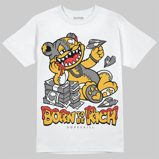 New Balance 9060 Varsity Gold (GS) DopeSkill T-Shirt Born To Be Rich Graphic Streetwear - White