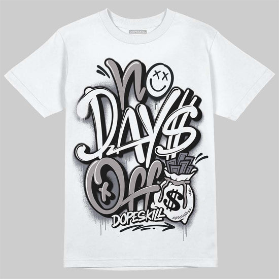 Lanvin Curb Sneakers White Anthracite DopeSkill T-Shirt No Days Off Graphic Streetwear - White